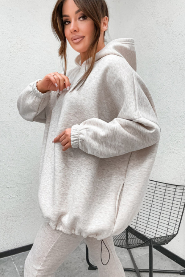 Komplet morellia loose z legginsami melanż beige