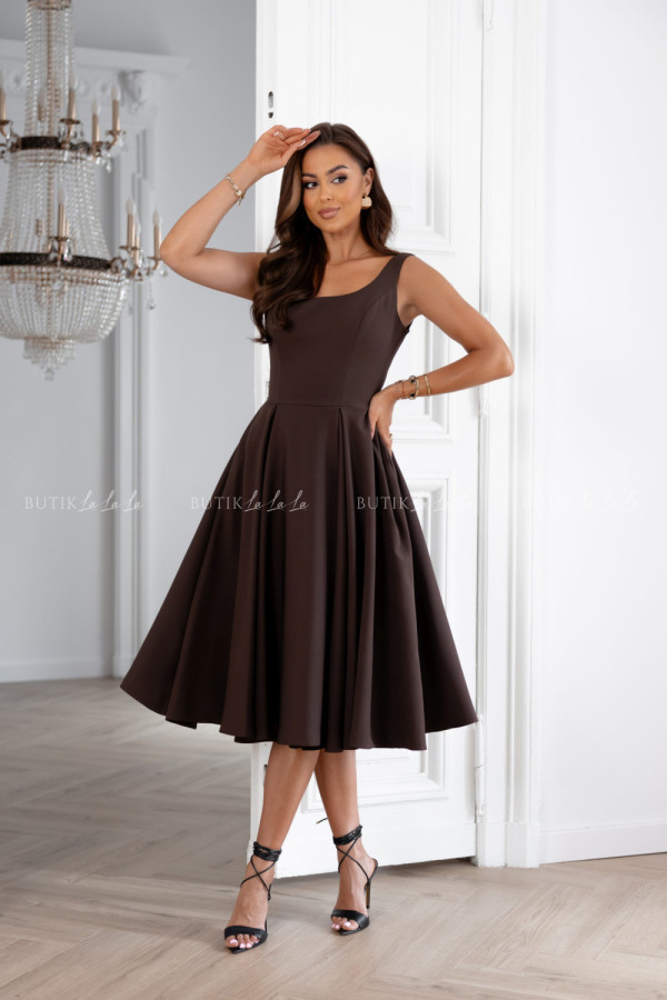Sukienka ciemno brązowa lesota