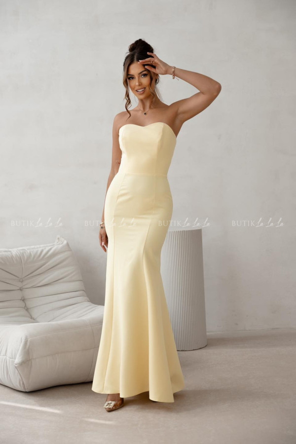 Sukienka maxi żółta sami