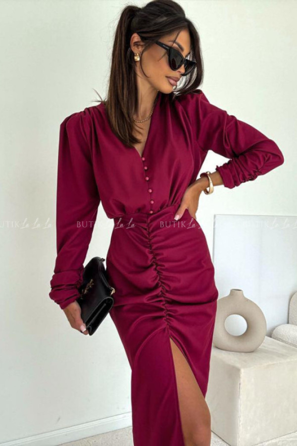 Sukienka bordowa nirves