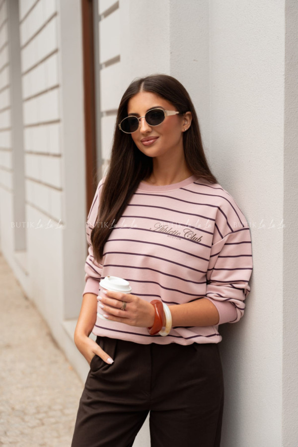 Bluza różowa w paski athletic