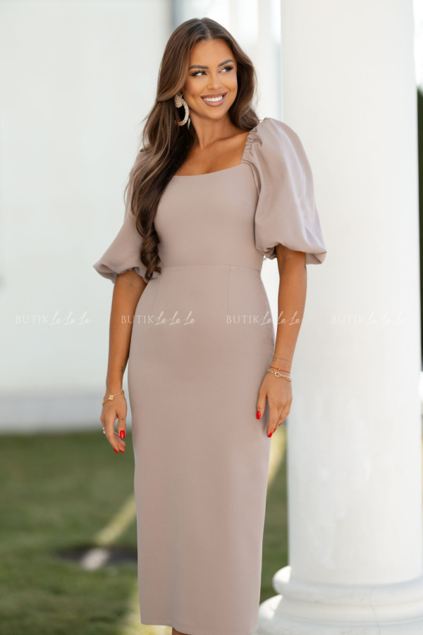 Sukienka midi kawowa filharmony