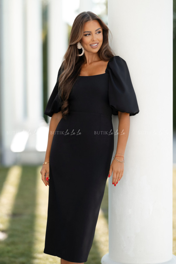 Sukienka midi czarna filharmony