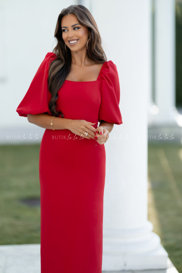 Sukienka midi czerwona filharmony