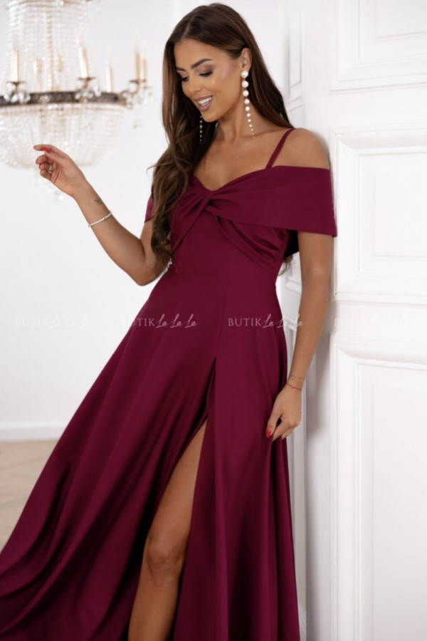 Sukienka maxi burgundowa armenia