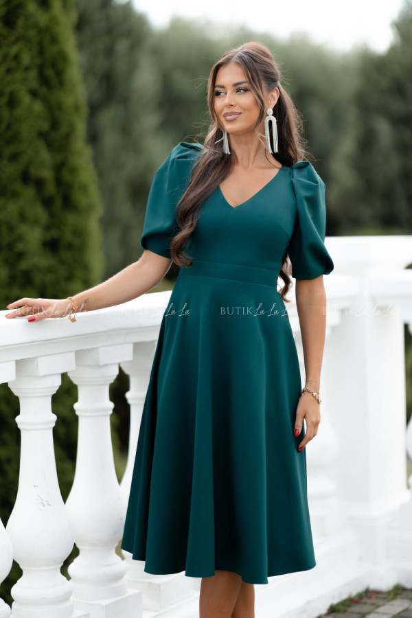 Sukienka midi ciemno zielona anderson