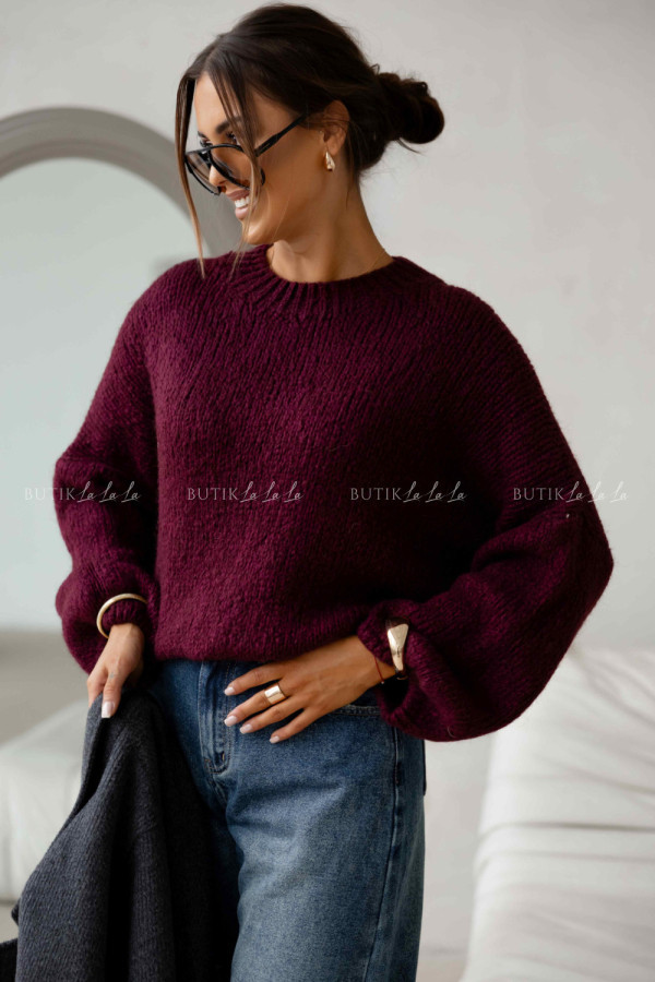 Sweter bordowy amando