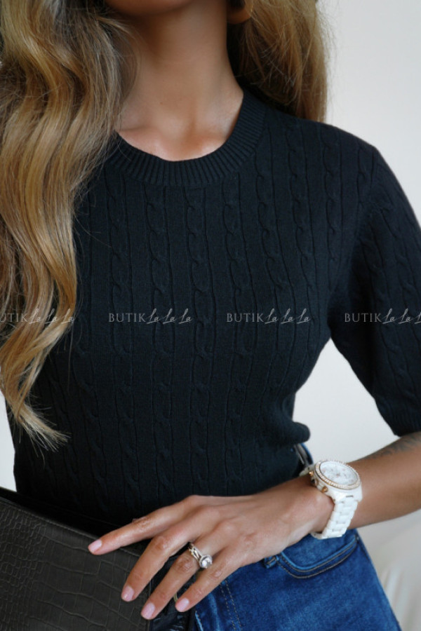 Bluzka dzianinowa czarna dima