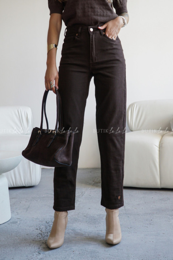 Spodnie jeansowe brązowe daley