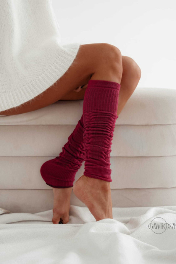 Getry damskie - bordo