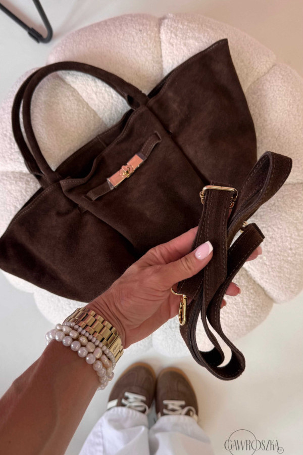 Torebka shopper blair - choco shammy