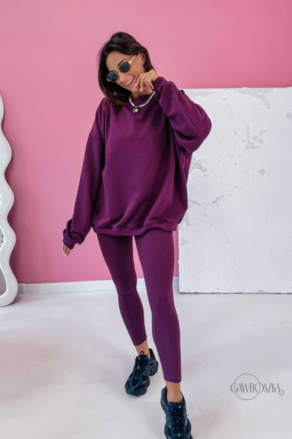 Komplet chloe classic - śliwka