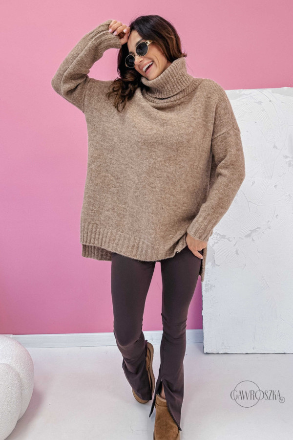 Długi golf anna - latte