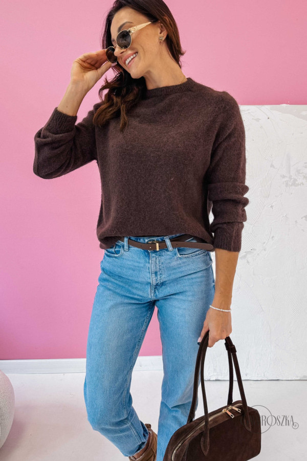 Sweter baby alpaka - czekolada