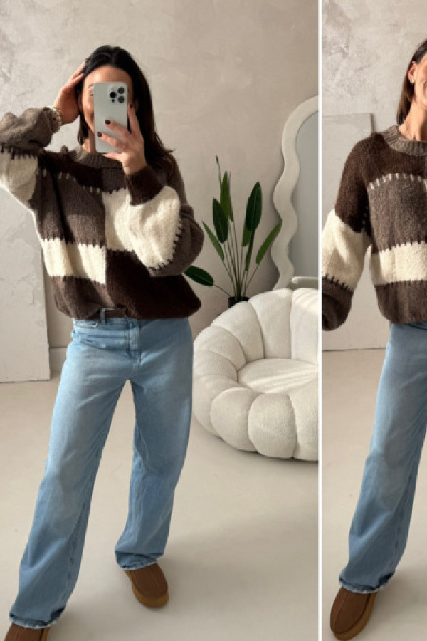 Sweter auri - czekoladowy