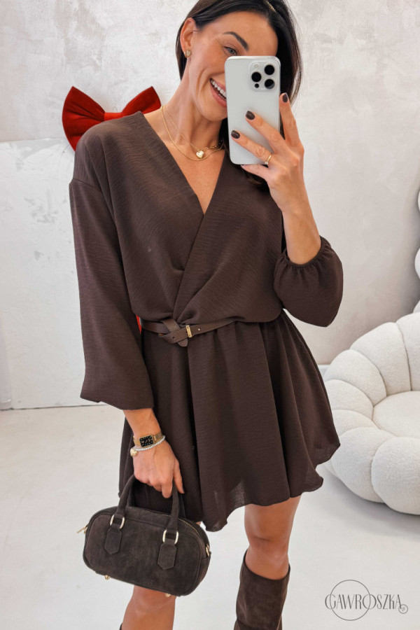 Kombinezon szyfonowy greta - czekoladowy