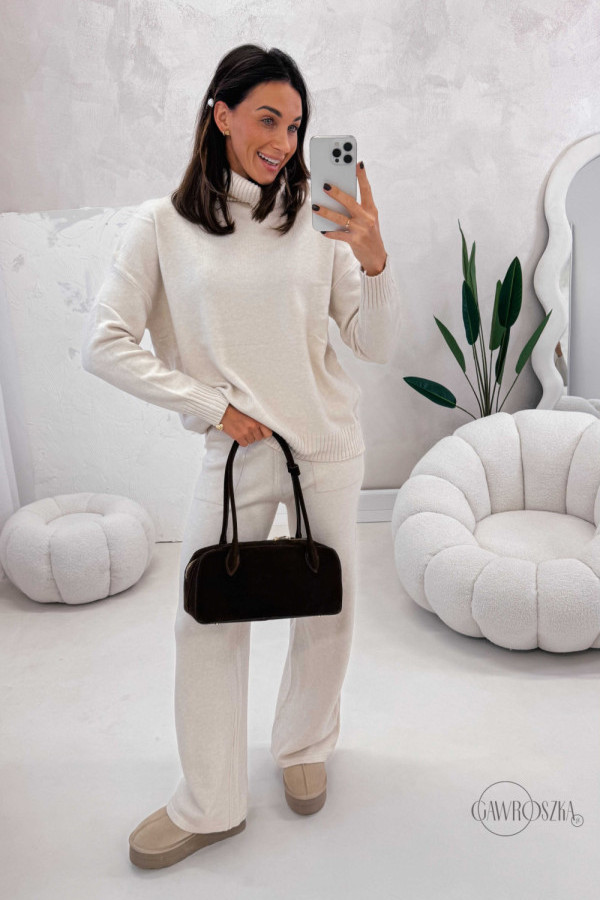 Komplet sweterkowy studio ii - śmietanka