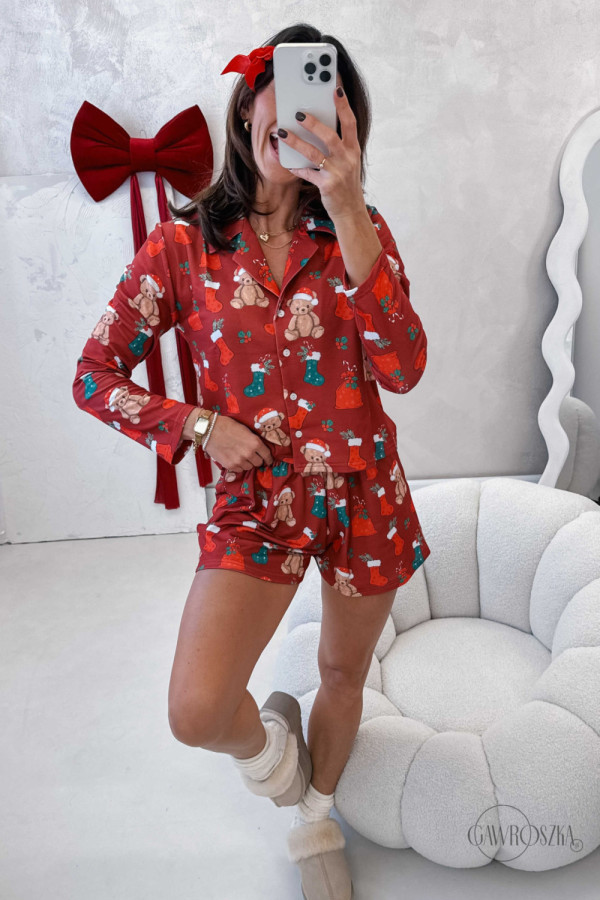 Piżamka sweet krótka - misie