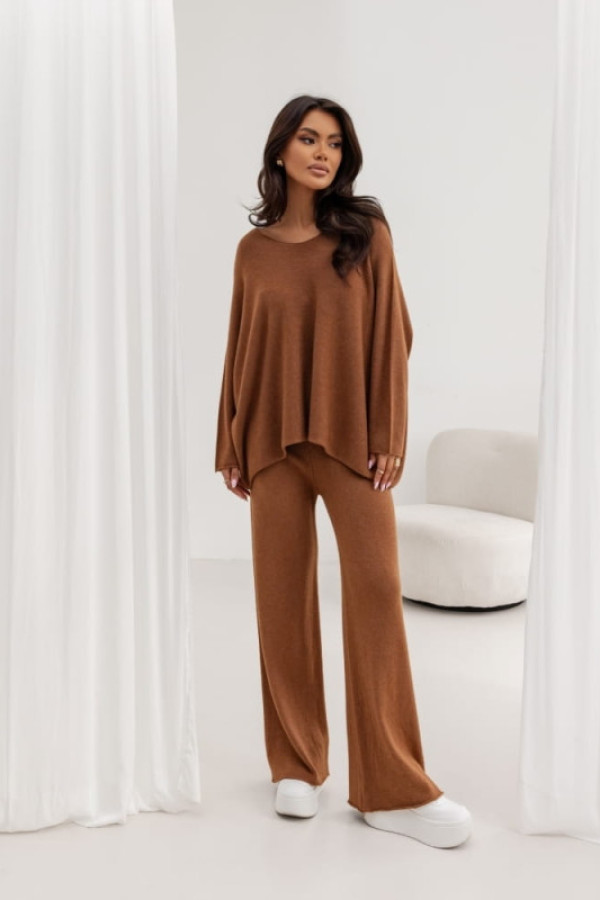 Sweterkowe szerokie spodnie cocomore