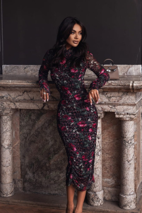 Sukienka maxi w kwiaty cocomore