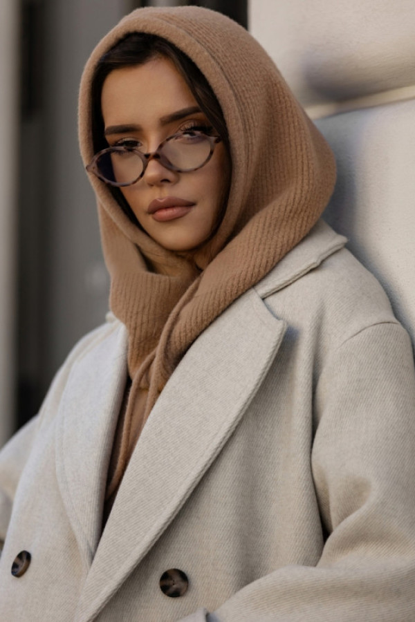 Stylowa balaklawa cocomore karmelowa