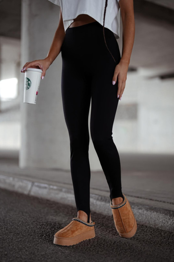 Czarne legginsy damskie z wysokim stanem me gusta