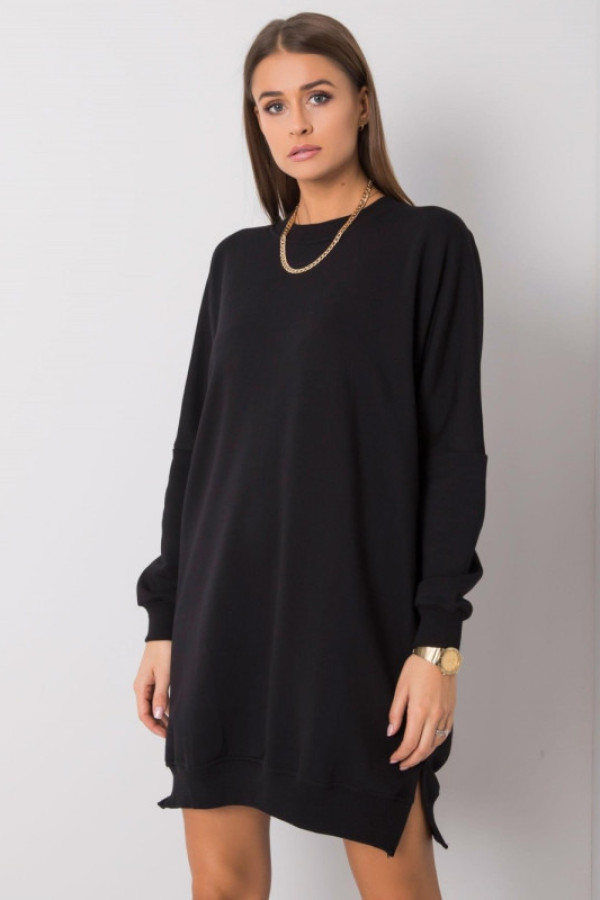 Bluza tunika dresowa w kolorze czarnym oversize basic paris