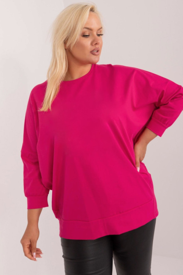 Bluzka damska nietoperz plus size w kolorze fuksji iga