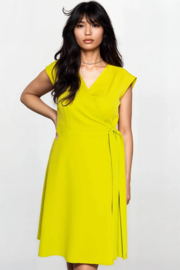 Derla - sukienka - limonkowa - uwaga rozmiarówka zaniżona