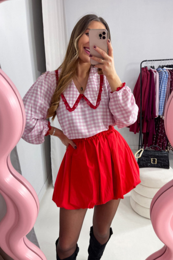 Spódnica lora bombka czerwona