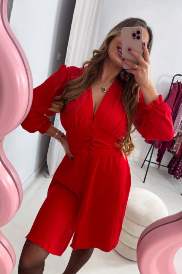 Sukienka kate gładka czerwona