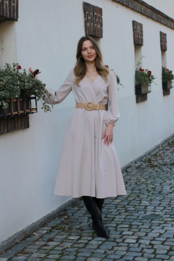 Sukienka kopertowa jasny beż daria