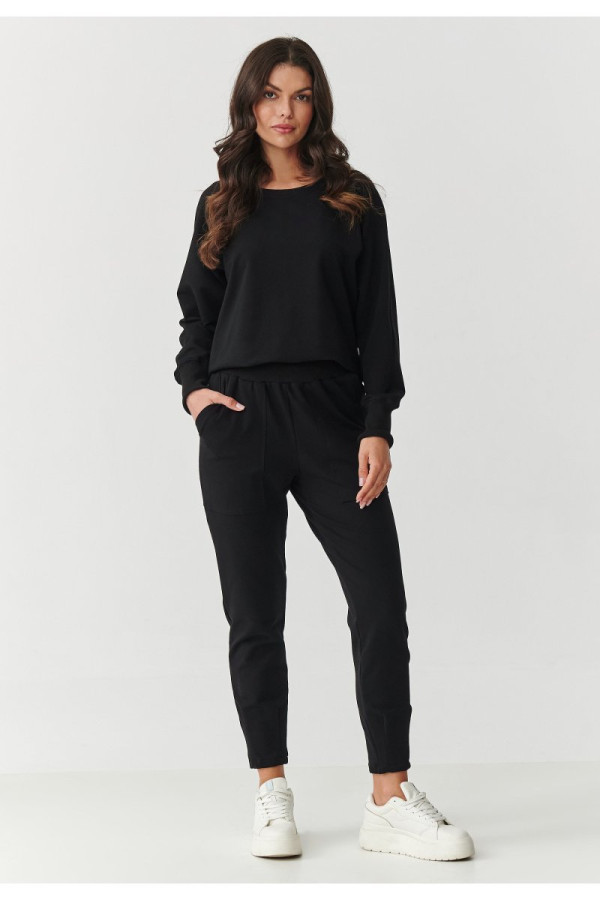 Dresowy komplet o luźnym kroju czarny m888