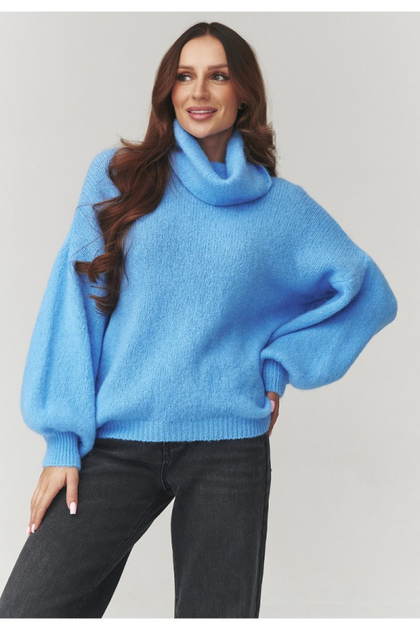 Golf damski oversize baby alpaka blue jeans c19