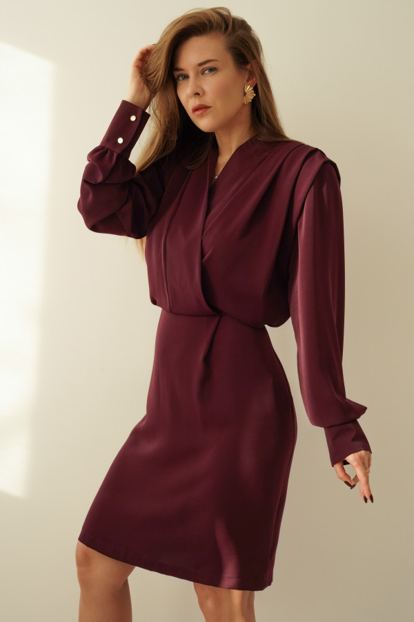 Elegancka kobieca sukienka eloise burgund