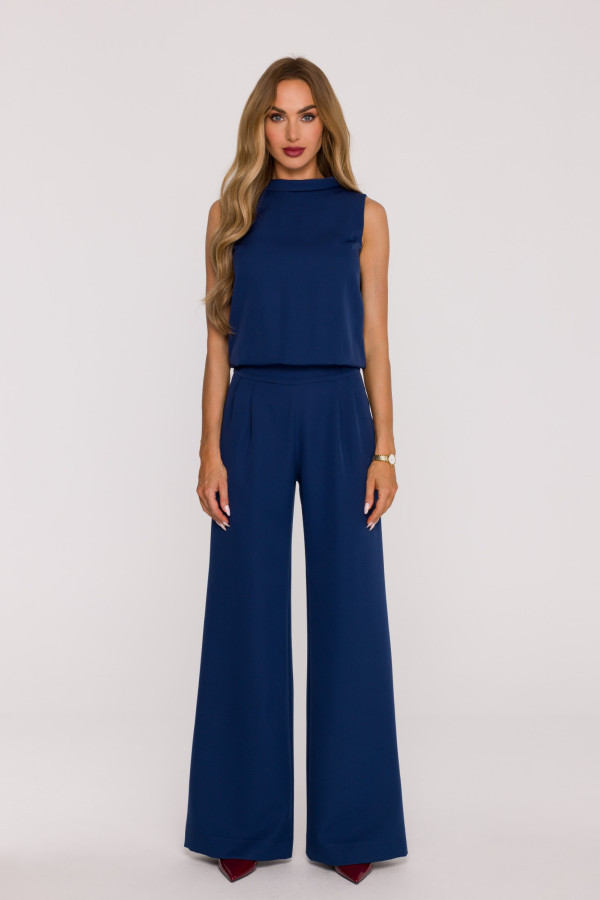 Kombinezon bez rękawów - granatowy