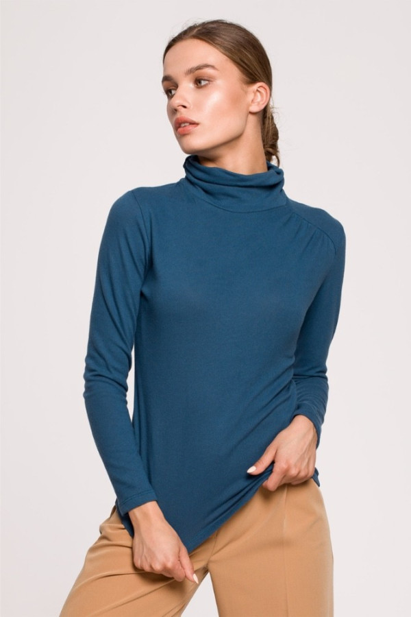 Golf z marszczeniem na boku - morski