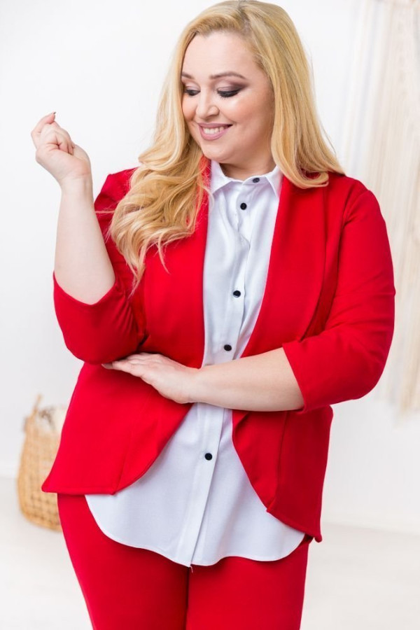 Czerwona marynarka bakiola plus size
