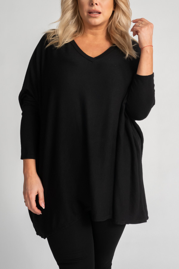 Czarny sweter oversize nelvi