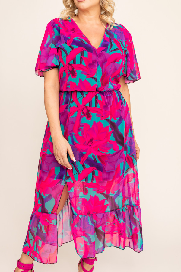 Sukienka szyfonowa omepi wzór 3