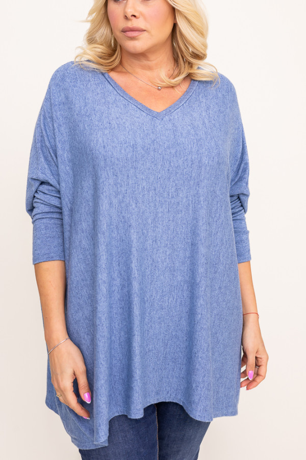 Jeansowoniebieski sweter oversize nelvi