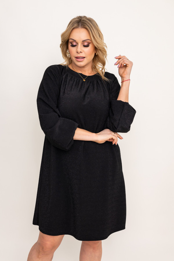 Czarna sukienka błyszcząca unseti