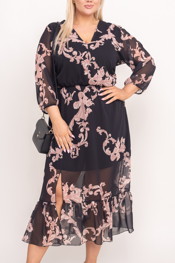 Sukienka szyfonowa triga wzór 5