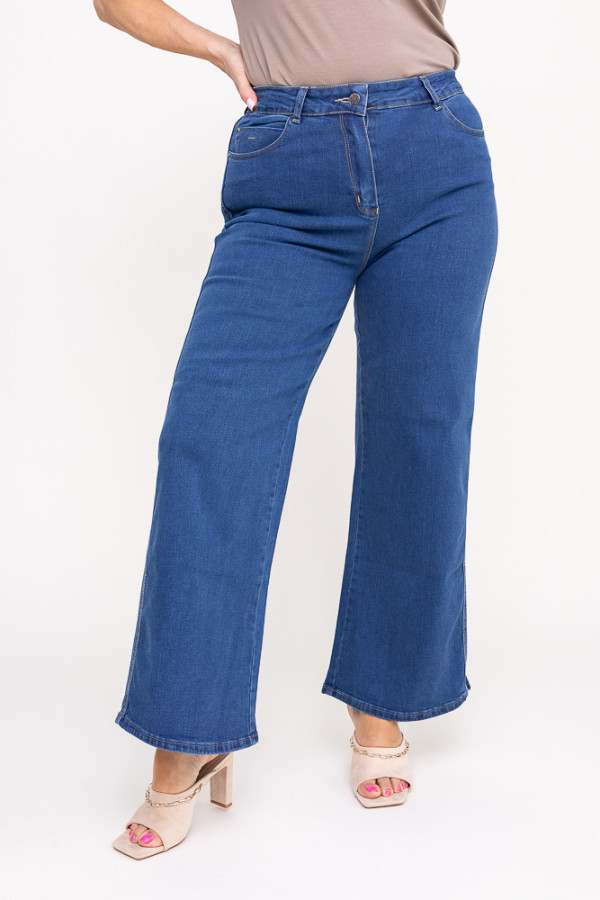 Ciemnoniebieskie spodnie jeansowe begorio