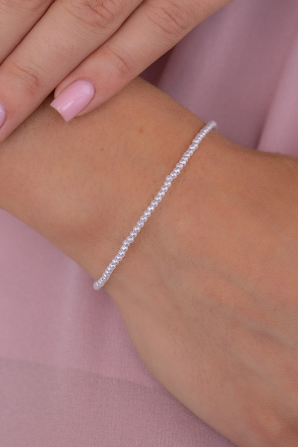 Perłowa bransoletka ze stali chirurgicznej luvie