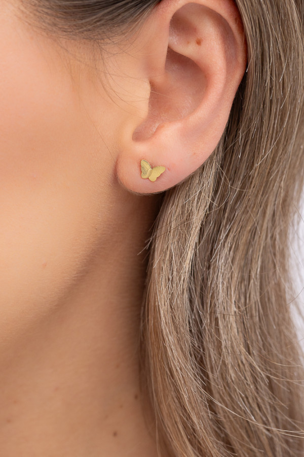 Złote kolczyki ze stali chirurgicznej ildi