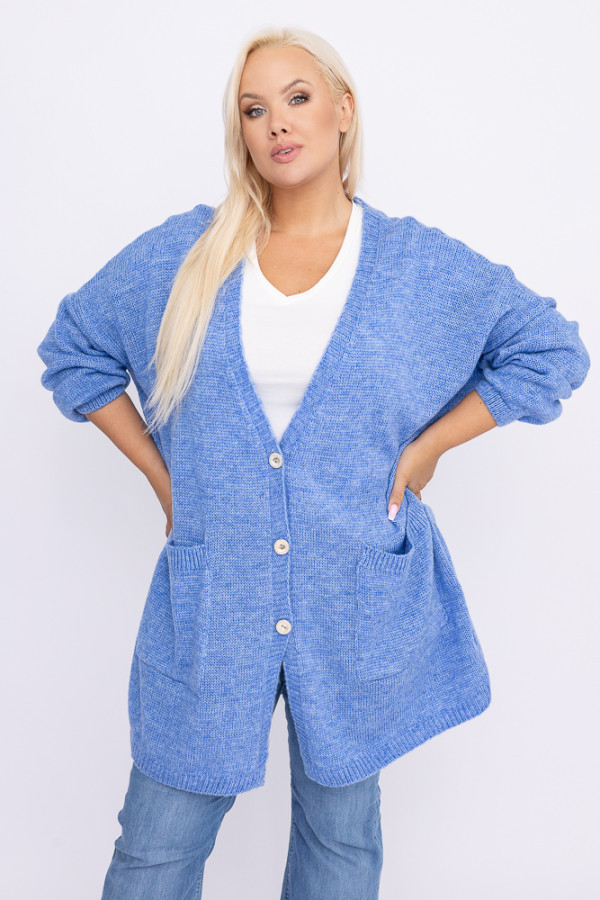 Jasnoniebieski kardigan peskio