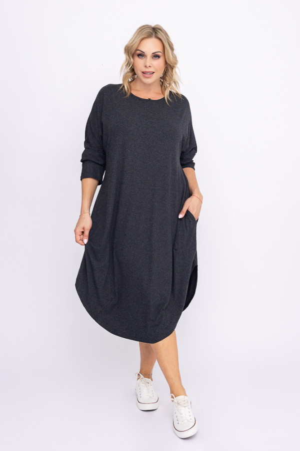Grafitowa sukienka donna