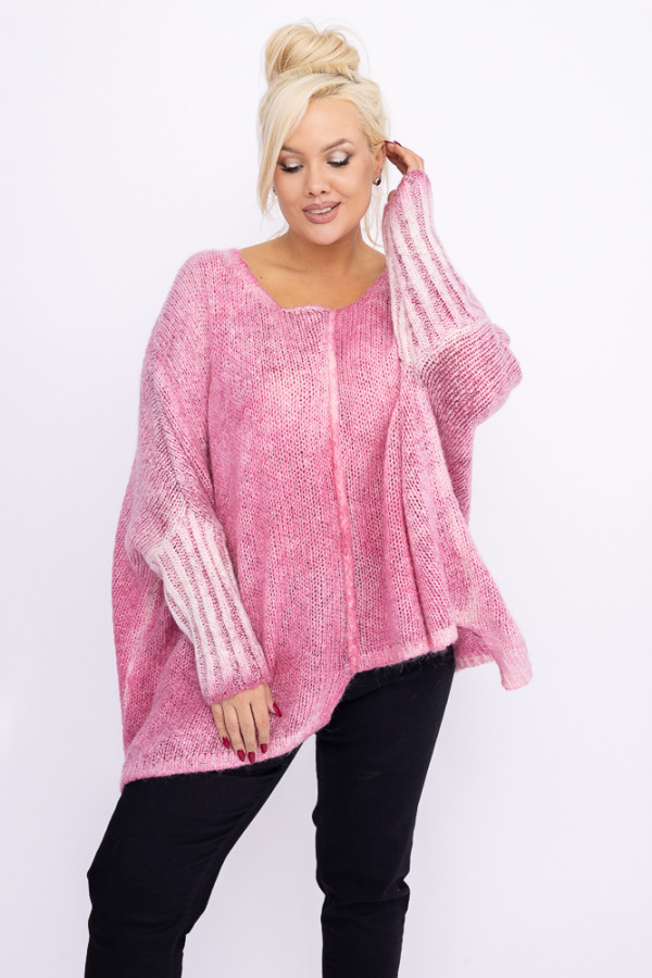 Jasnoróżowy sweter lenturo