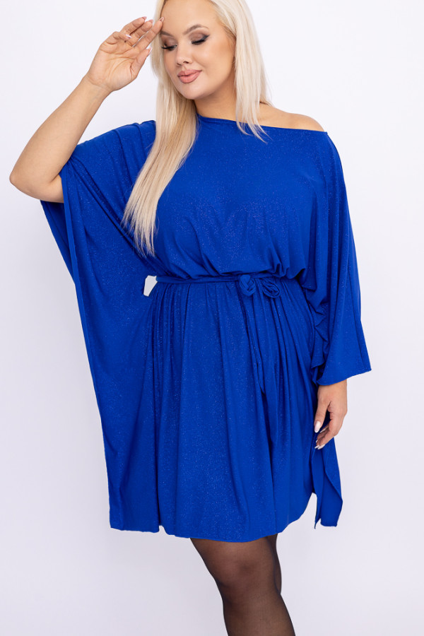 Chabrowa sukienka brokatowa begio